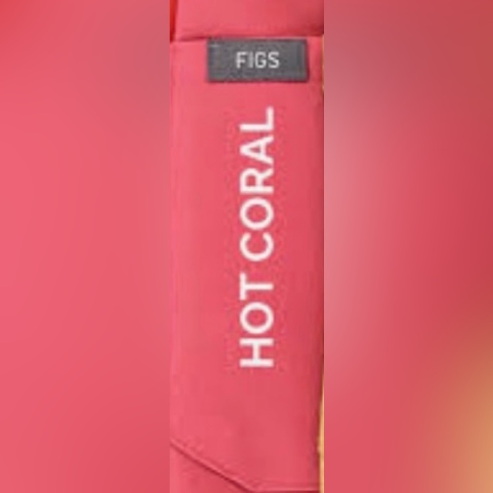 🔸💗 FIGS Casma 3-Pocket Scrub Top.Limited edition color-Hot Coral. Size XXS - Picture 3 of 11